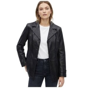 BP Black Leather Blazer